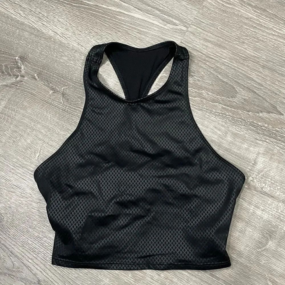 ONZIE Yoga Black High Neck Sports Bra Top